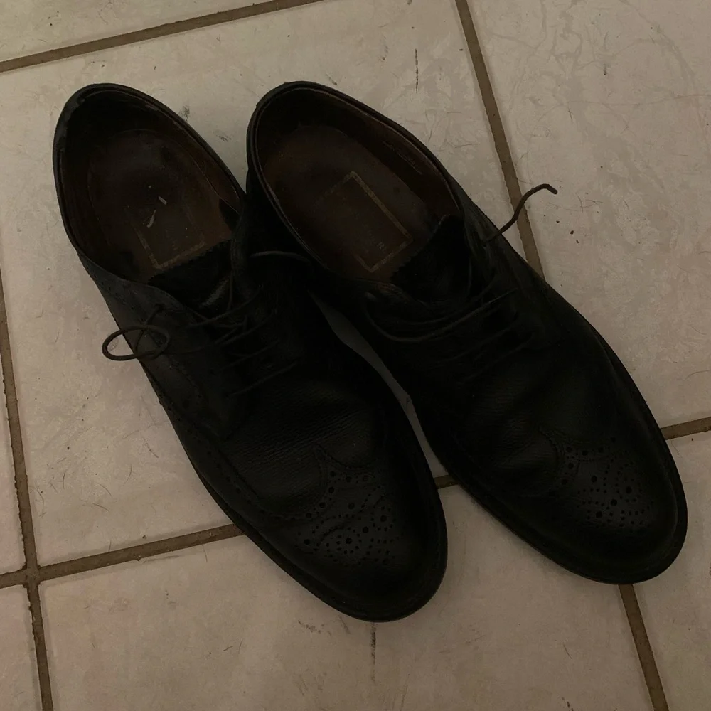 Stewart McGuire Black Leather Men's Dress Shoes - Picture 11 of 12